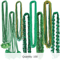 100 Pack Bulk St Patrick's Bead Assortment