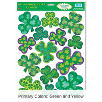 168 Piece Bulk Irish-Mood Shamrock Clings