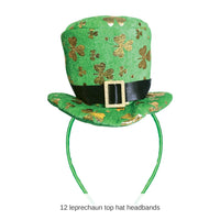 12 Pack Bulk Leprechaun Top Hat Headband St. Patrick's Day Fun