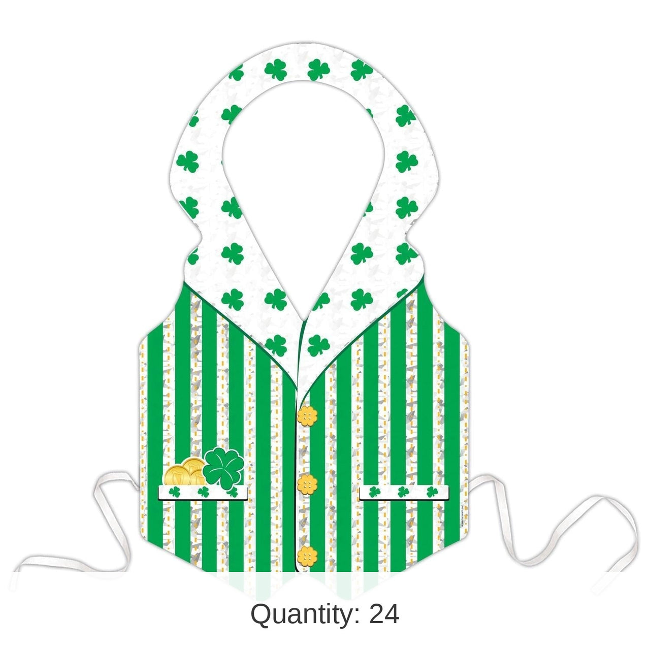 24 Pack Bulk Prismatic St Patrick Vest
