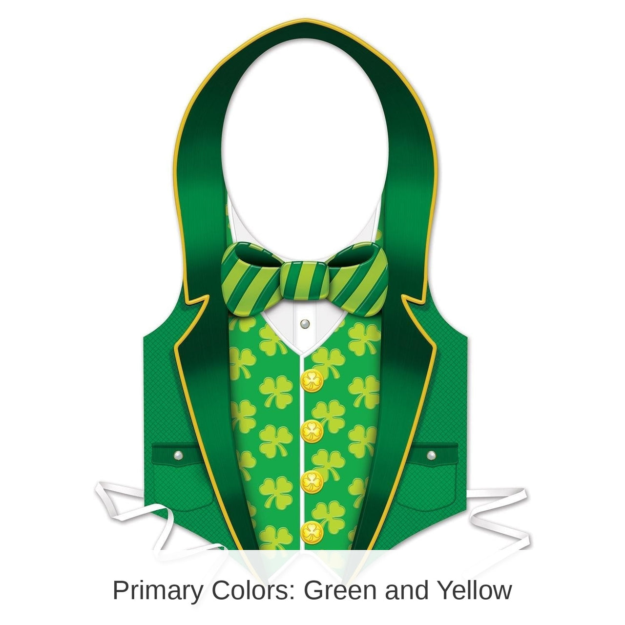 24 Pack Bulk St. Patrick's Day Plastic St Patrick Vest