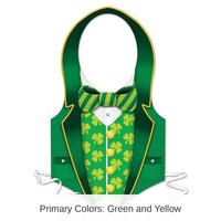 24 Pack Bulk St. Patrick's Day Plastic St Patrick Vest