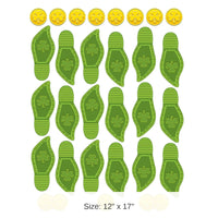 12 Pack Bulk St. Patrick's Day Leprechaun Footprints & Coins PNP
