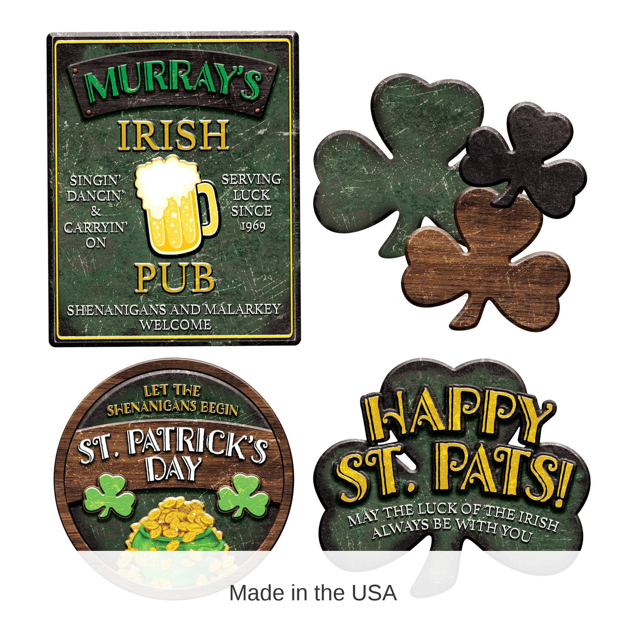 48 Pack Bulk St Patrick's Day Sign Cutouts