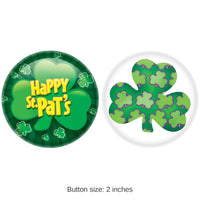 24 Pack Bulk St Patrick's Day Buttons