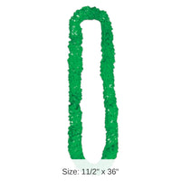 144 Pack Bulk St. Patrick's Day Soft-Twist St Patrick's Poly Leis - green
