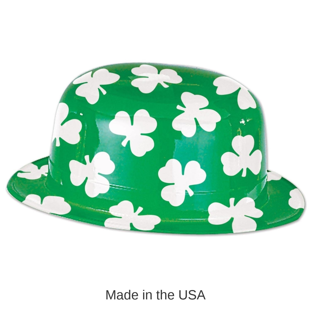 25 Pack Bulk St. Patrick's Day Plastic Shamrock Derby