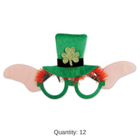 12 Pack Bulk St. Patrick's Day Leprechaun Glasses