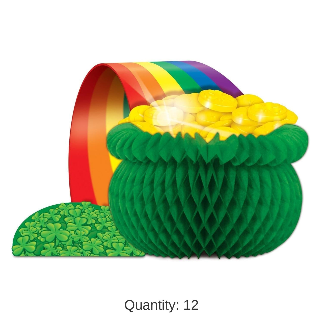 12 Pack Bulk St. Patrick's Day Pot O' Gold Centerpiece