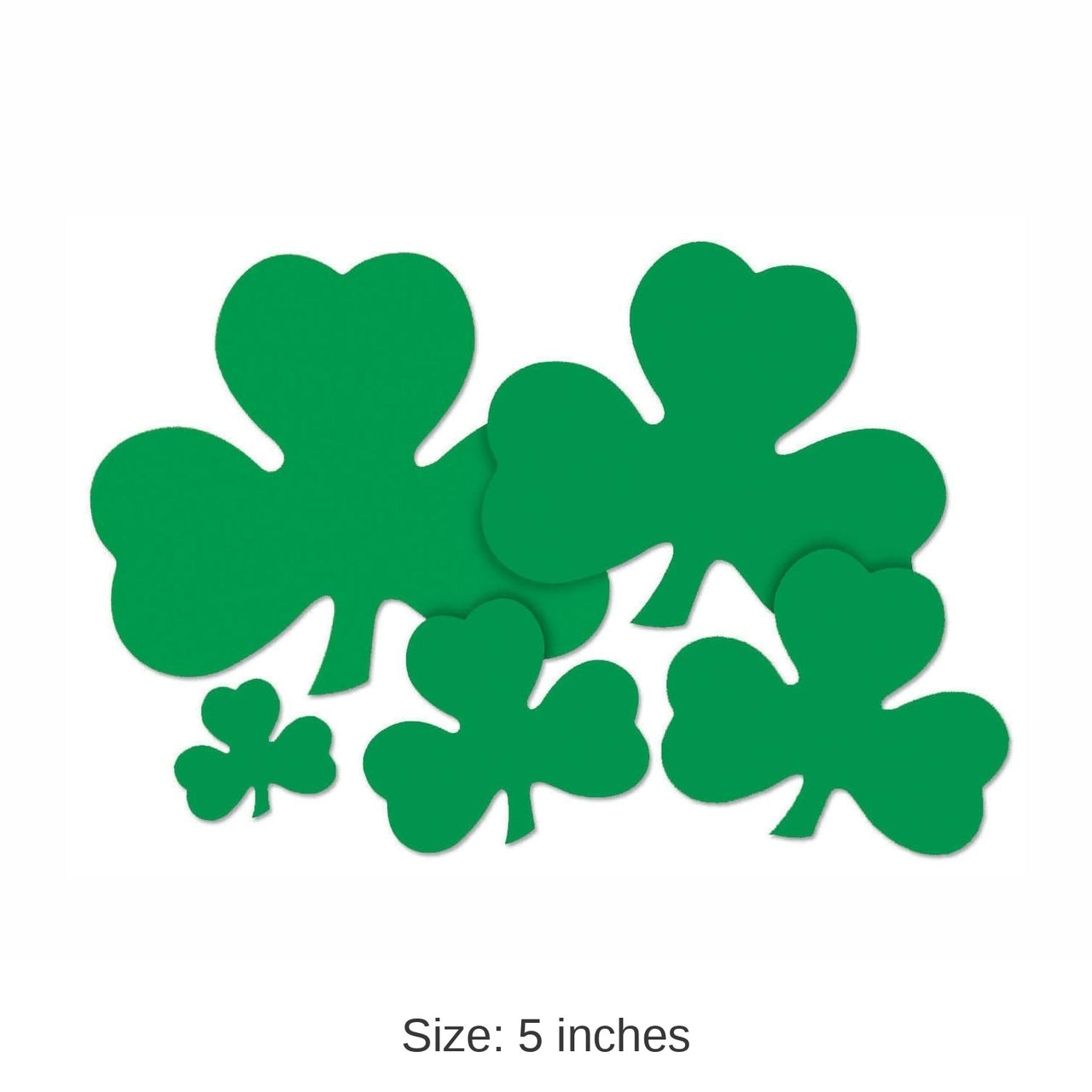 144 Pack Bulk 5 Inch St. Patrick's Day Printed Shamrock Cutout
