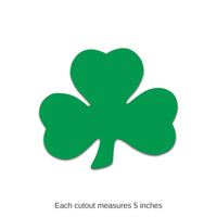240 Pack Bulk St. Patrick's Day Packaged Printed Shamrock Cutouts