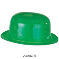 48 Pack Bulk St. Patrick's Day Green Plastic Derby