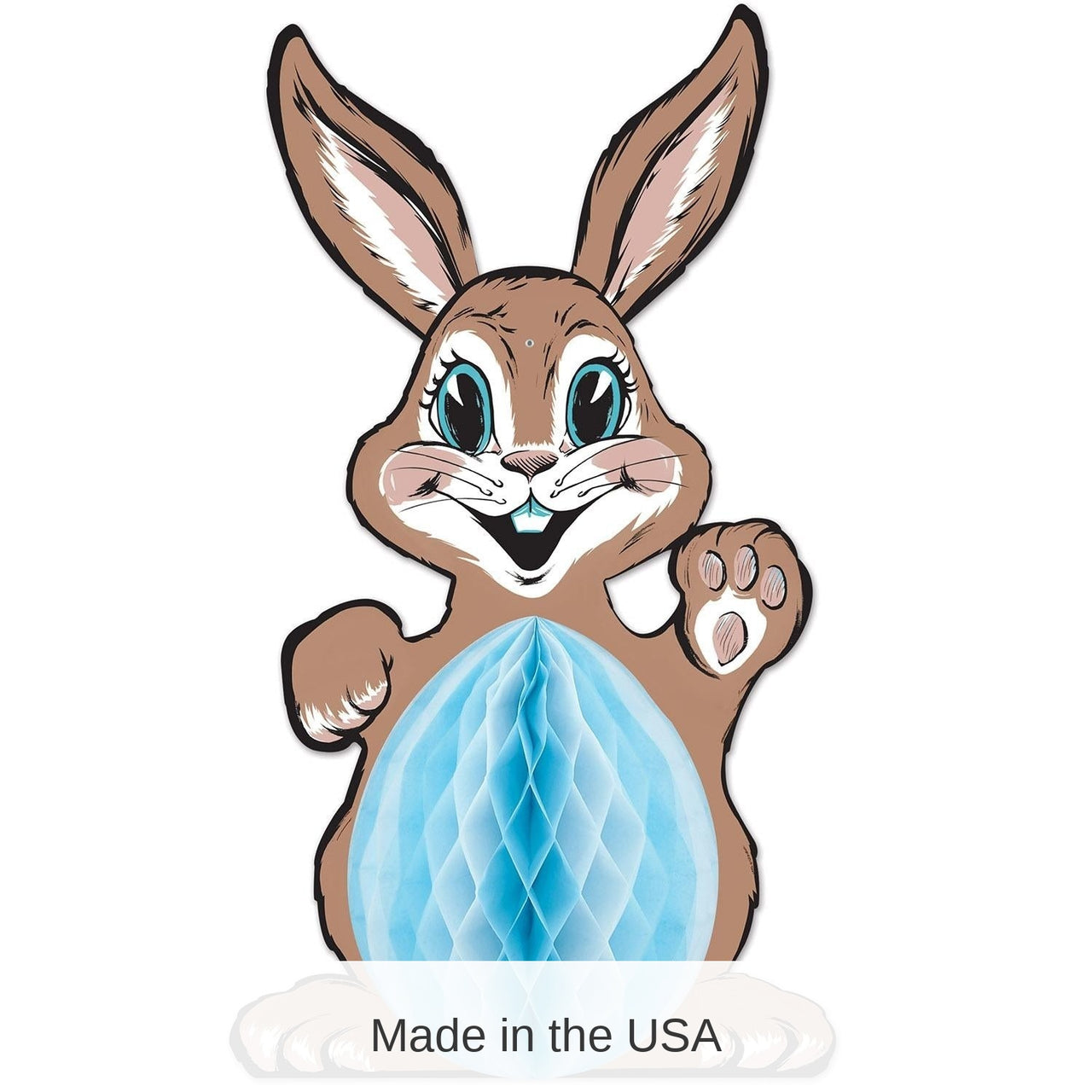 6 Pack Bulk Vintage Easter Tissue Bunny Decoration