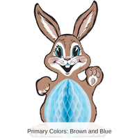 6 Pack Bulk Vintage Easter Tissue Bunny Decoration