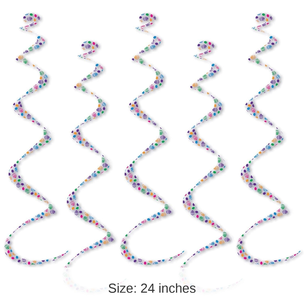 30 Piece Bulk Printed Easter Egg Twirly Whirlys