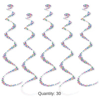 30 Piece Bulk Printed Easter Egg Twirly Whirlys