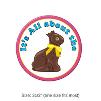 12 Pack Bulk Easter Chocolate Bunny Button