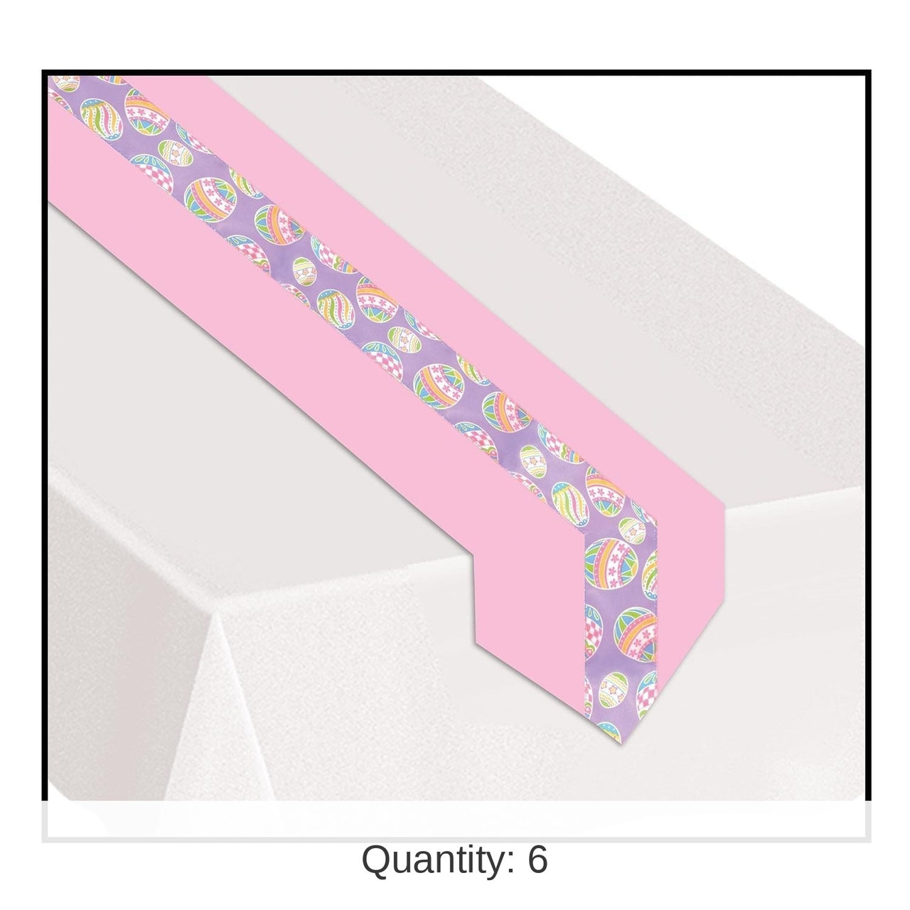 6 Pack Bulk Easter Egg Fabric Table Runner