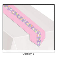 6 Pack Bulk Easter Egg Fabric Table Runner