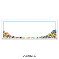 12 Pack Bulk Easter Egg Hunt Sign Banner