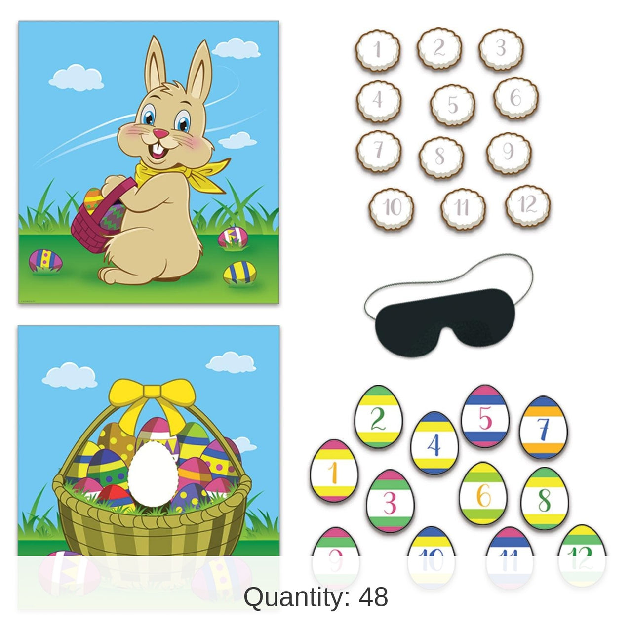 48 Pack Bulk Easter Party Games