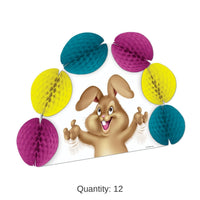 12 Pack Bulk Easter Bunny 2-Sided Centerpiece