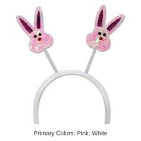 12 Pack Bulk Easter Sequined Bunny Boppers