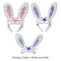 12 Pack Bulk Easter Plush Bunny Headband