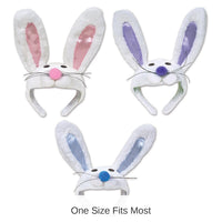 12 Pack Bulk Easter Plush Bunny Headband