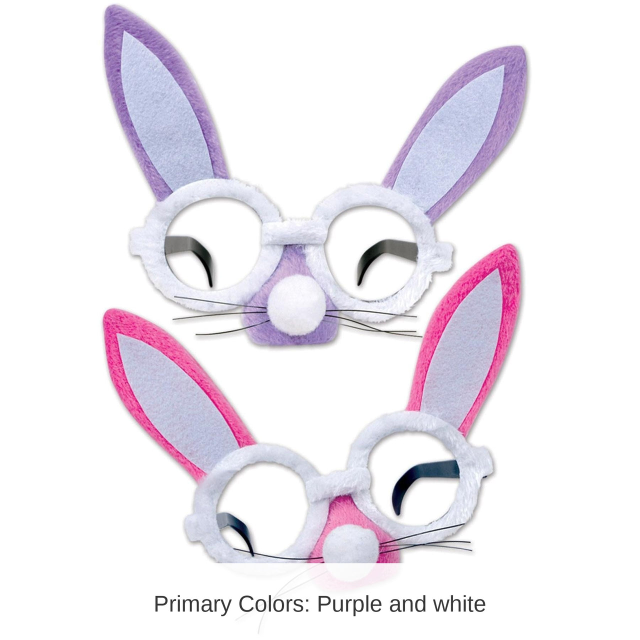 12 Pack Bulk Easter Plush Bunny Glasses