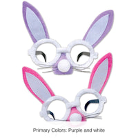 12 Pack Bulk Easter Plush Bunny Glasses