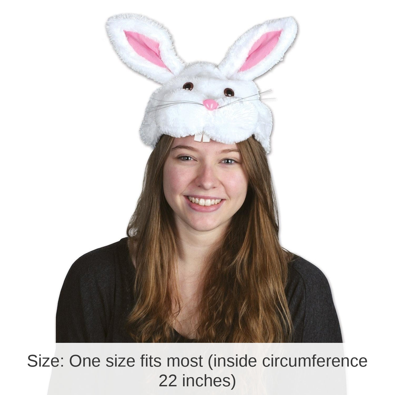 12 Pack Bulk Easter Plush Bunny Head Hat