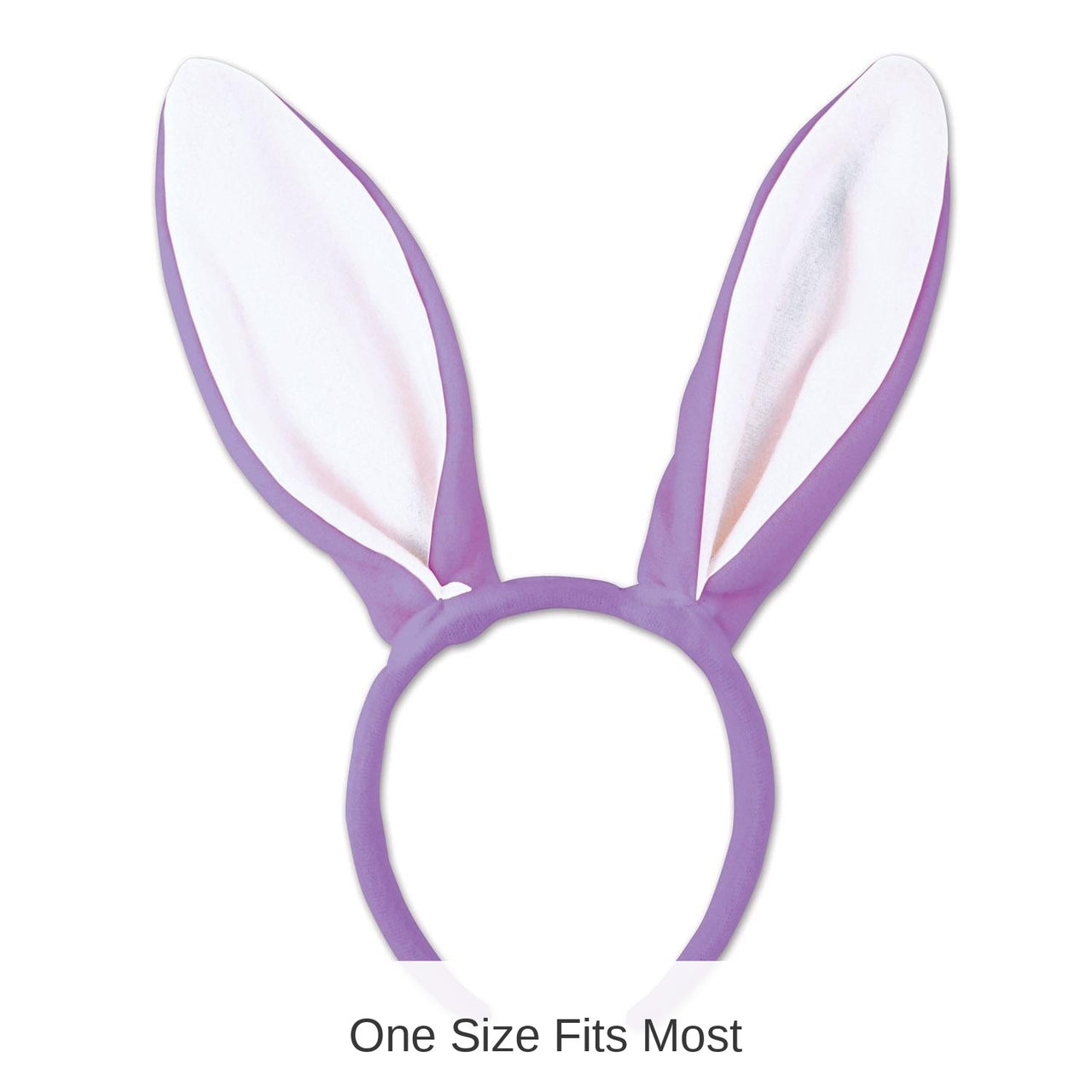 12 Pack Bulk Easter Soft-Touch Bunny Ears - lavender/white