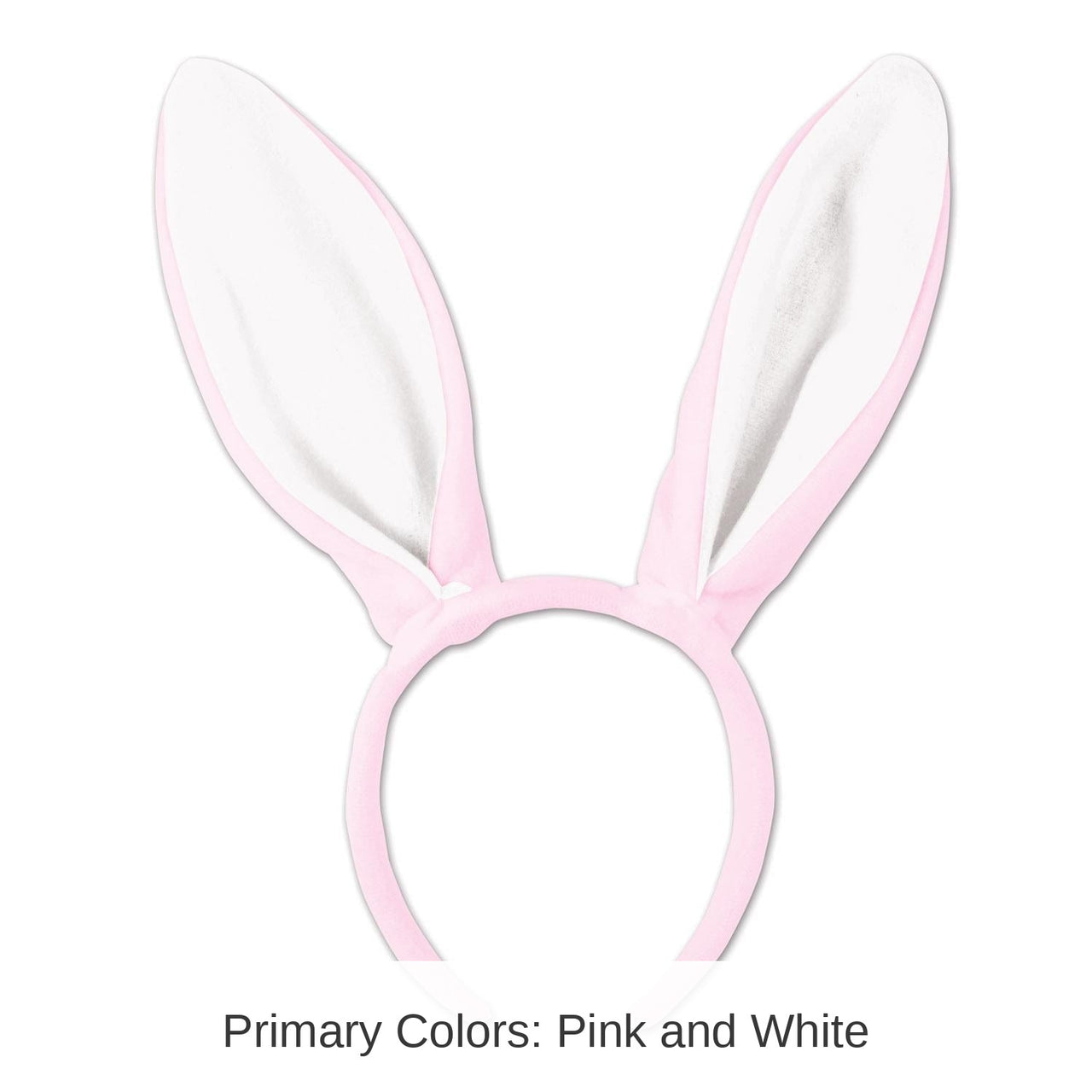 12 Pack Bulk Easter Soft-Touch Bunny Ears - pink/white