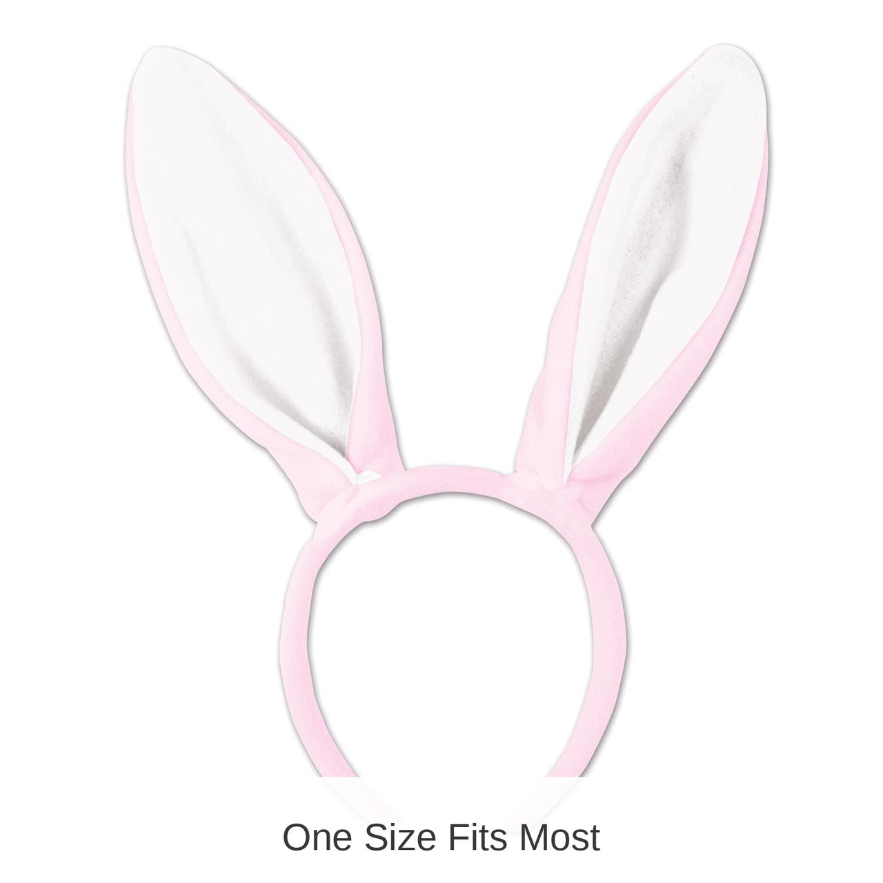 12 Pack Bulk Easter Soft-Touch Bunny Ears - pink/white