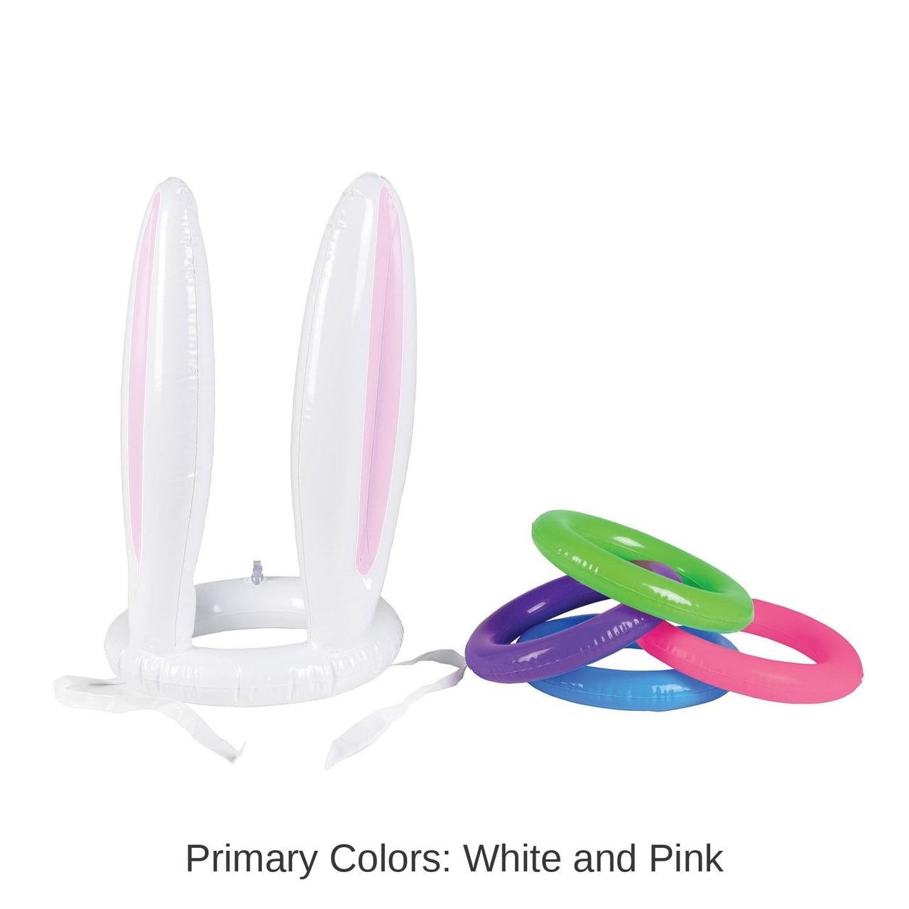 12 Pack Bulk Easter Inflatable Bunny Ears Ring Toss Game