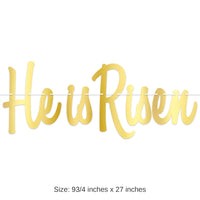 12 Pack Bulk Easter Foil He Is Risen Streamer