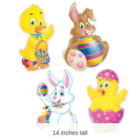 48 Pack Bulk Easter Cutouts