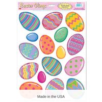 192 Piece Bulk Easter Color Bright Egg Clings