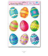 108 Pack Bulk Easter Egg Clings