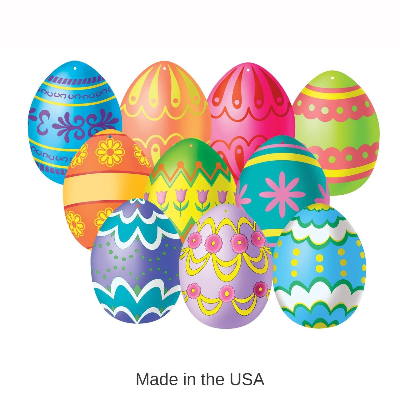 240 Pack Bulk Mini Easter Egg Cutouts