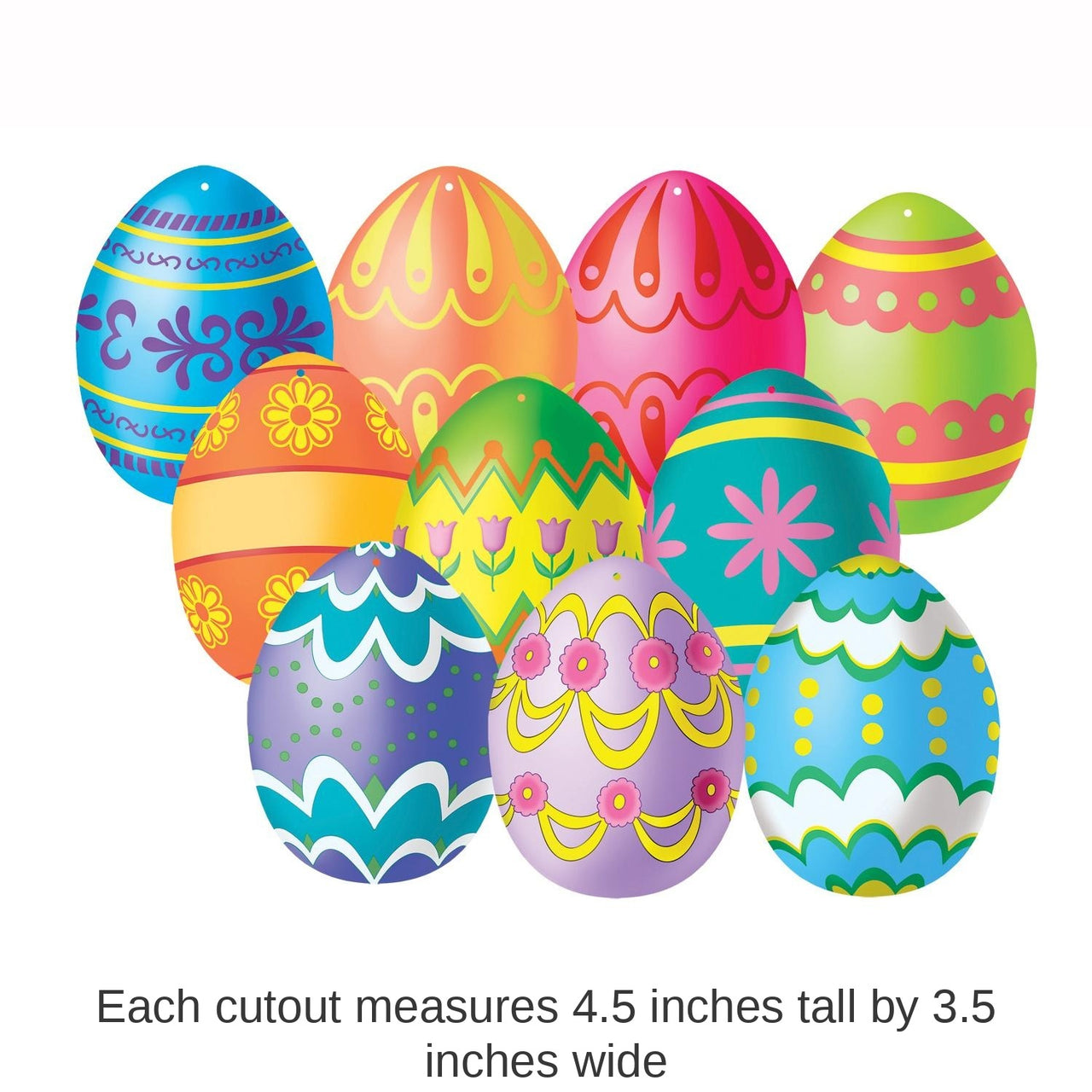 240 Pack Bulk Mini Easter Egg Cutouts