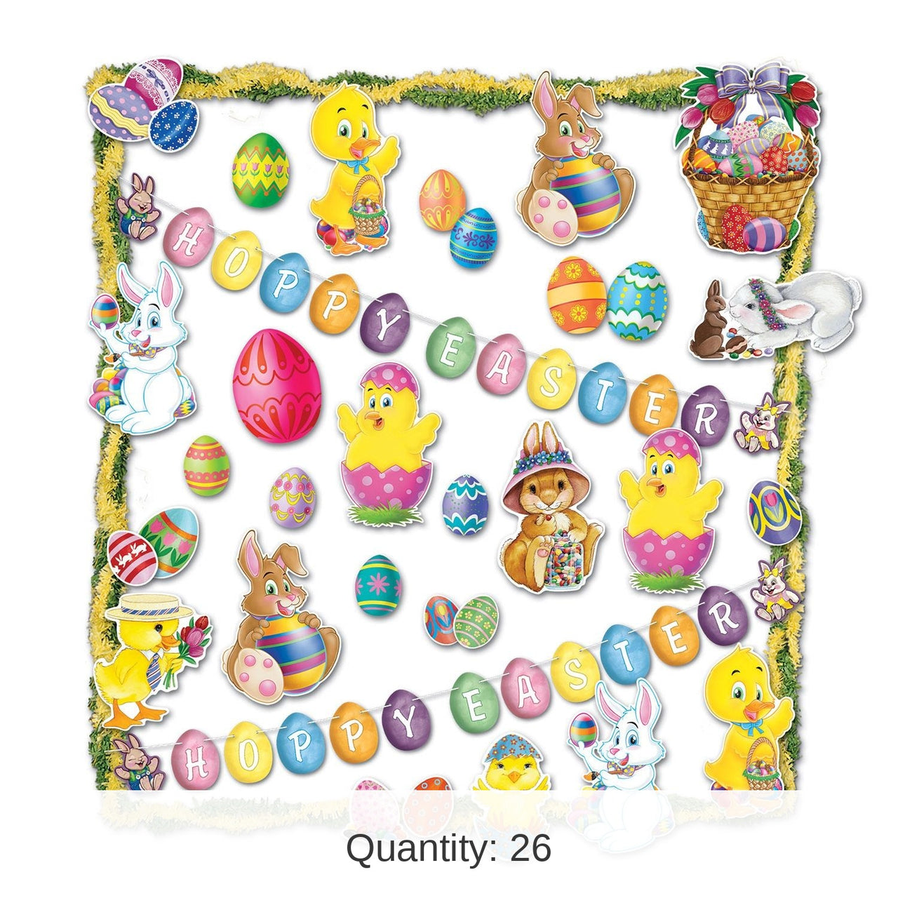 Bulk 26 Piece Easter Trimorama Decorating Kit