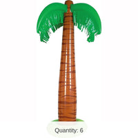 6 Pack Bulk Luau Party Inflatable 34 Inch Palm Tree