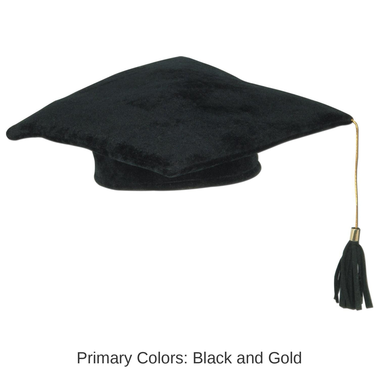 12 Pack Bulk Plush Graduate Graduation Party Cap- Black
