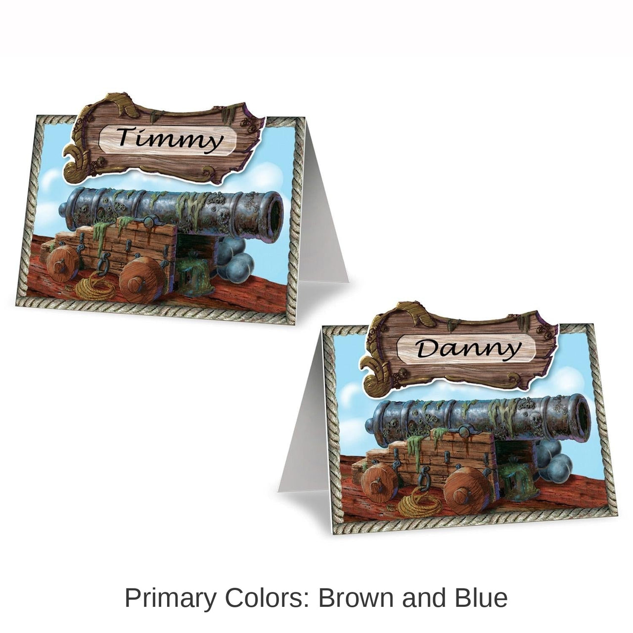 96 Pack Bulk Pirate Cannon Party Place Cards