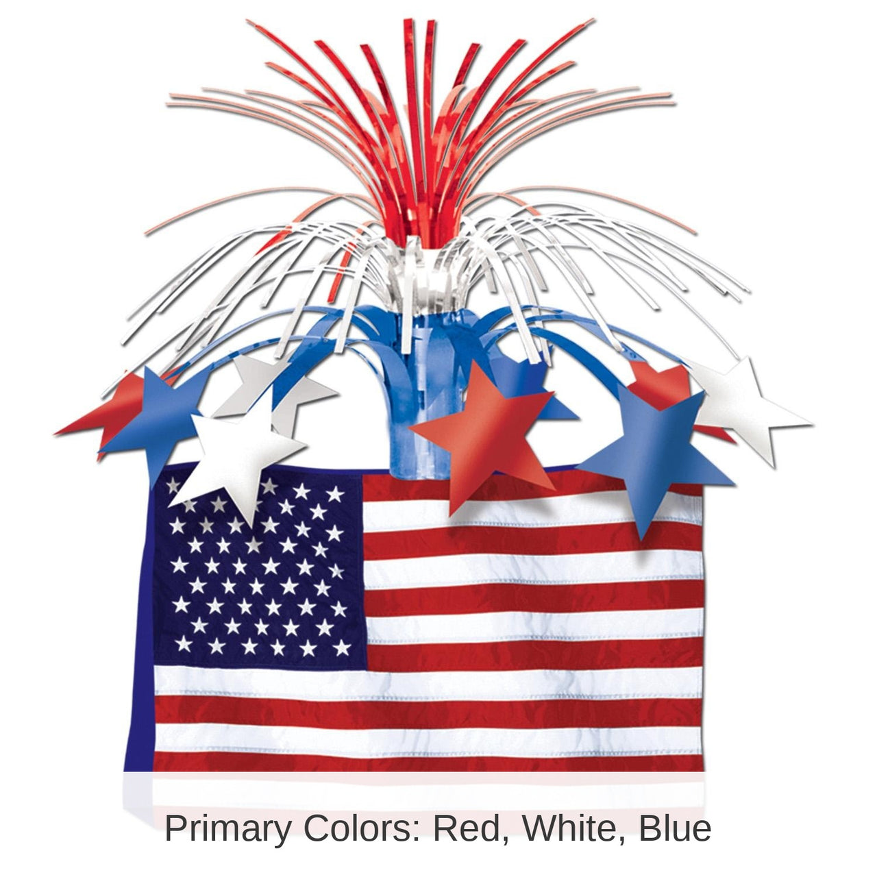 12 Pack Bulk American Flag Party Centerpiece