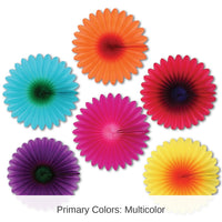 72 Piece Bulk Mini Flower Fans Party Decoration