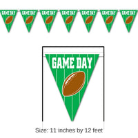 12 Pack Bulk Game Day Football Party Pennant Banner