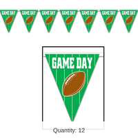 12 Pack Bulk Game Day Football Party Pennant Banner